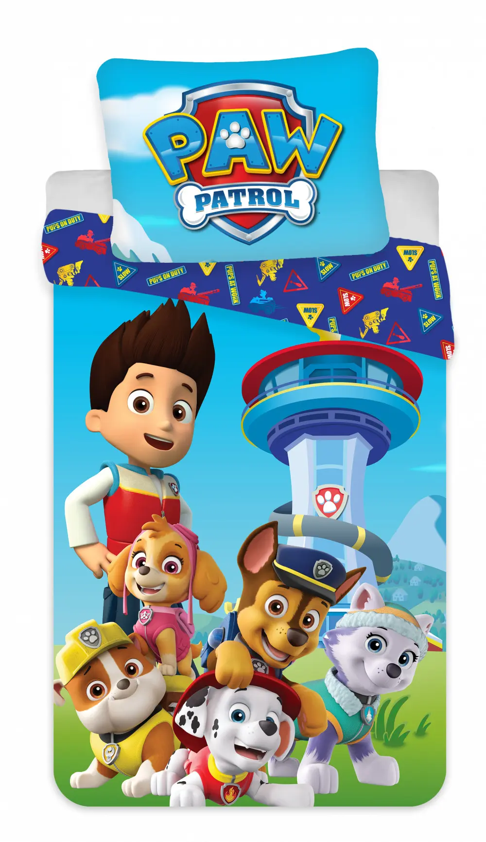 Paw Patrol komplet prevlek za odejo 140x200cm, 70x90cm mikrovlakna fotografija izdelka