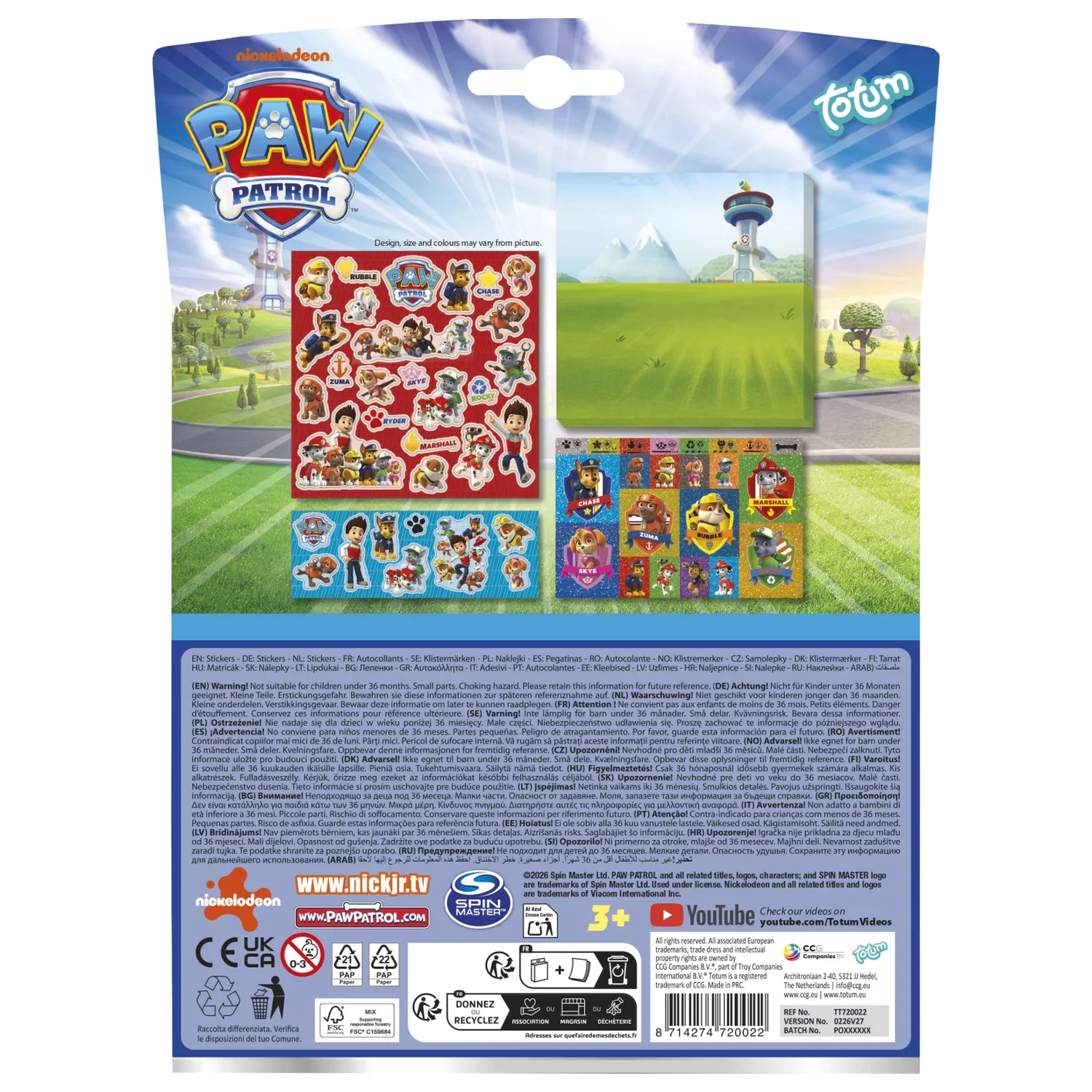 Paw Patrol Best Team komplet nalepk fotografija izdelka