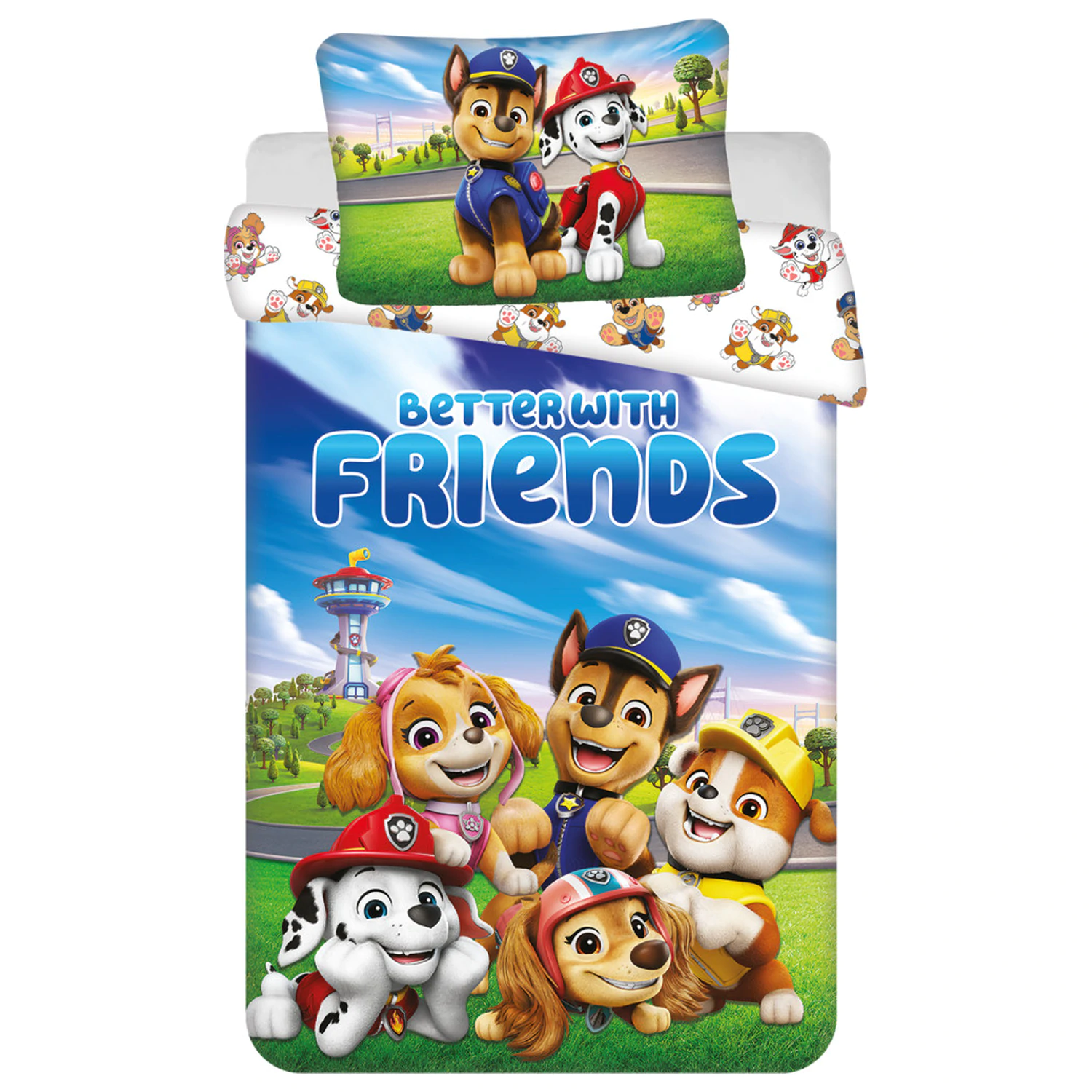 Paw Patrol Better With Friends Otroška, predšolska prevleka za odejo fotografija izdelka