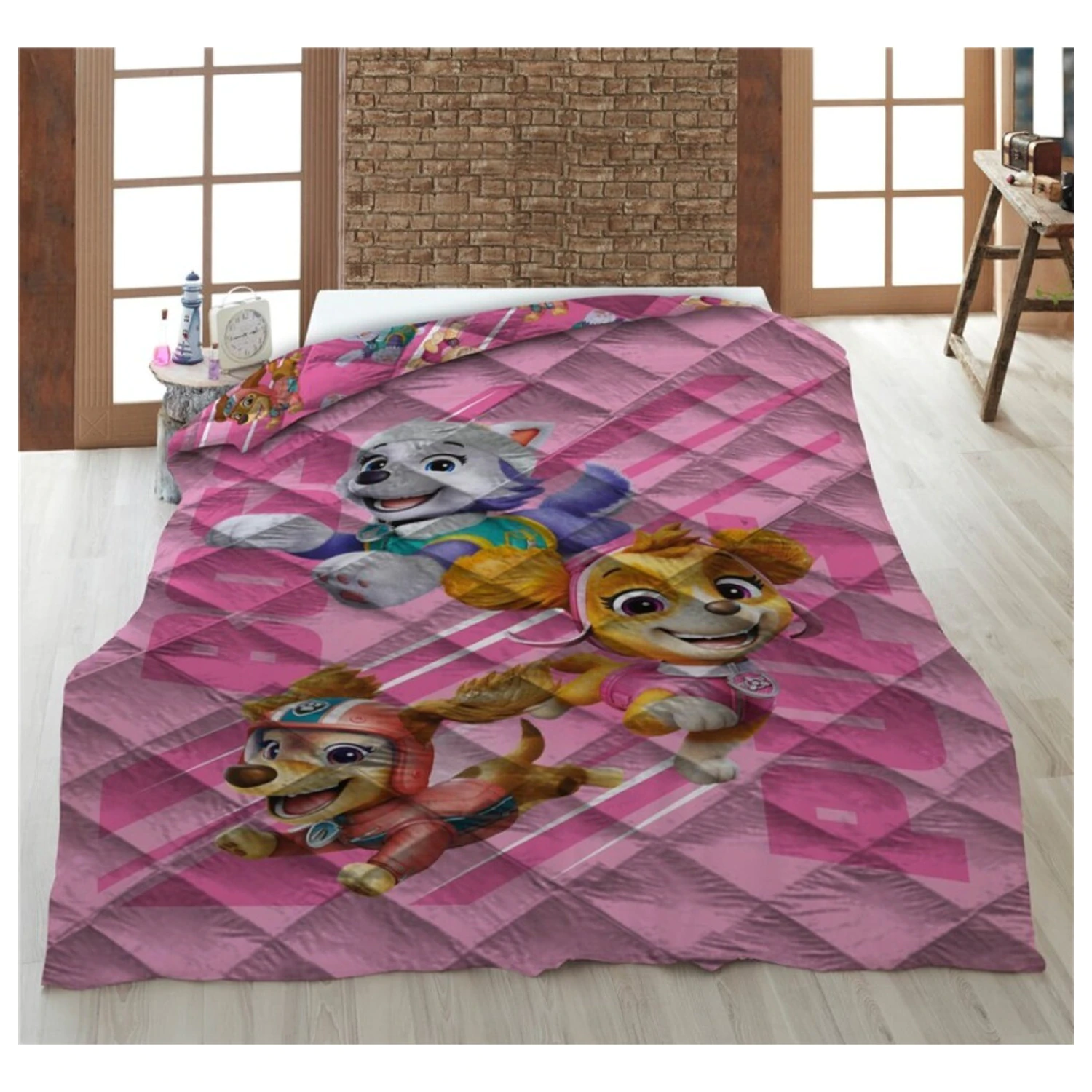 Paw Patrol Boss prešita posteljna pregrinja, prevleka za odejo 140x200cm fotografija izdelka
