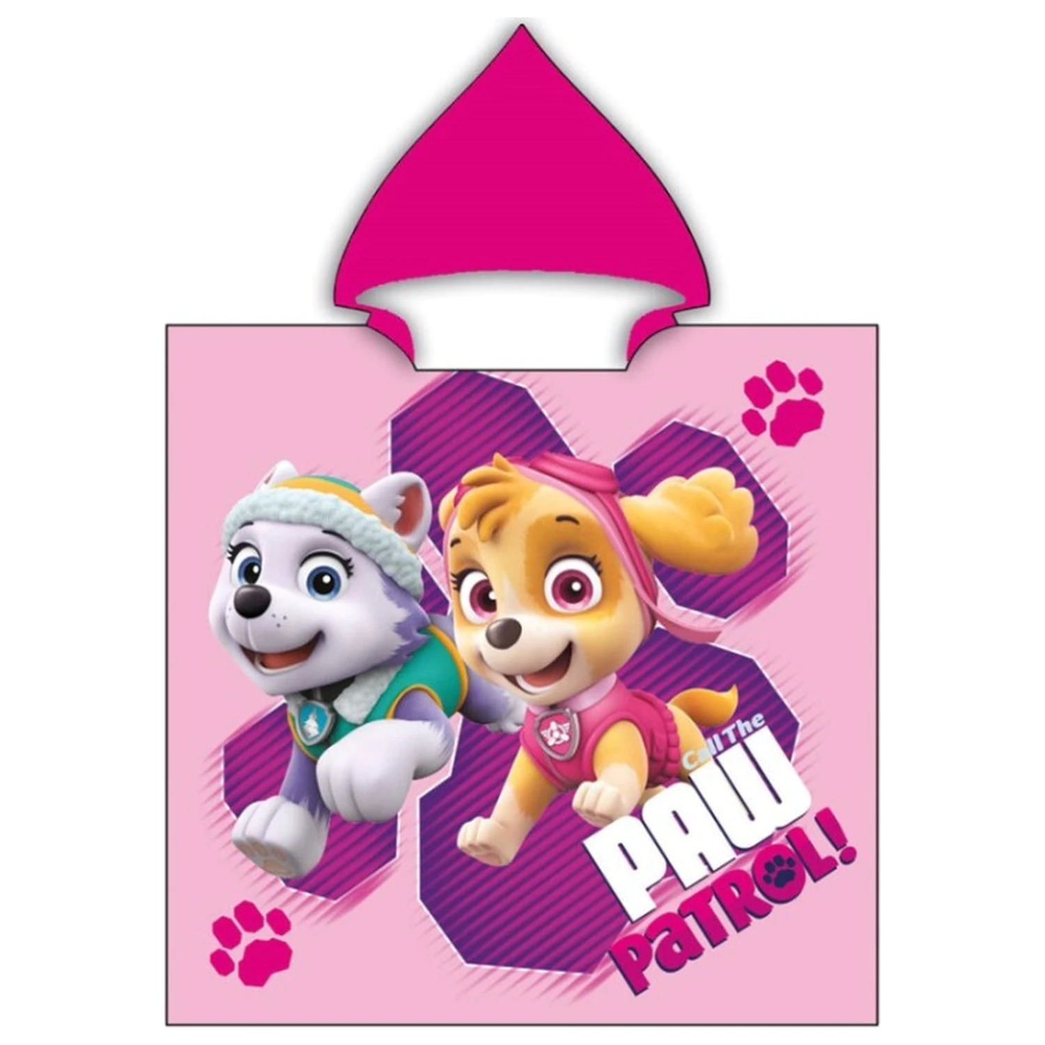 Paw Patrol Call the Girls kopalni pončo brisača za plažo 55x110 cm fotografija izdelka