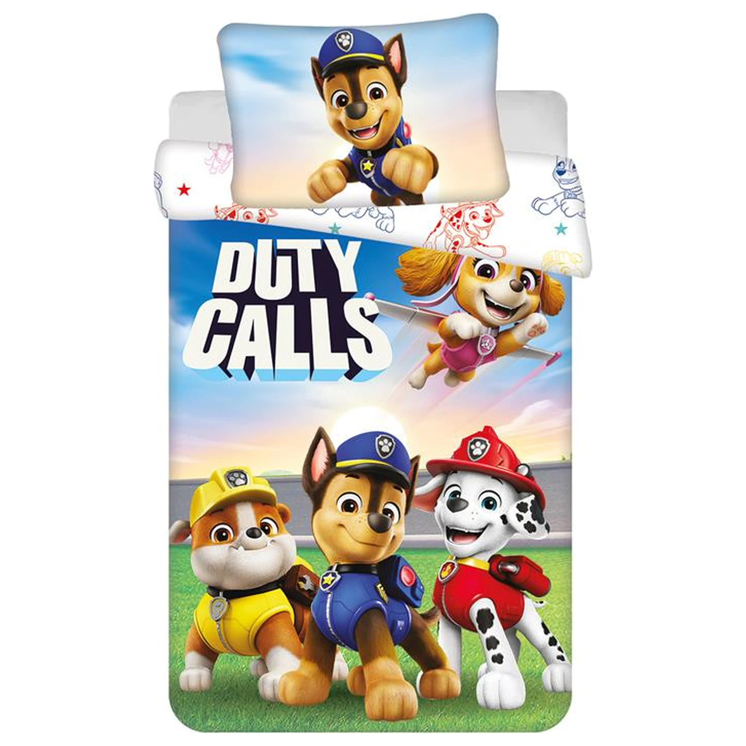 Paw Patrol Duty Calls otroška, predšolska prevleka za odejo fotografija izdelka