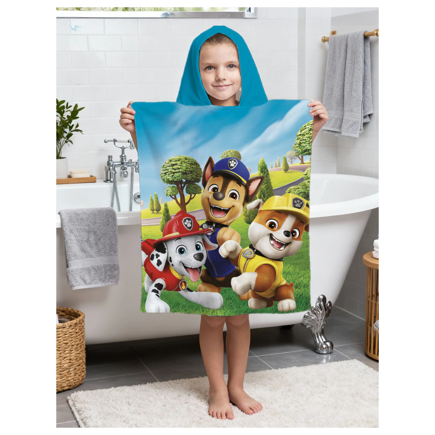 PAW Patrol Funny Day brisača za plažo poncho 50x115cm fotografija izdelka