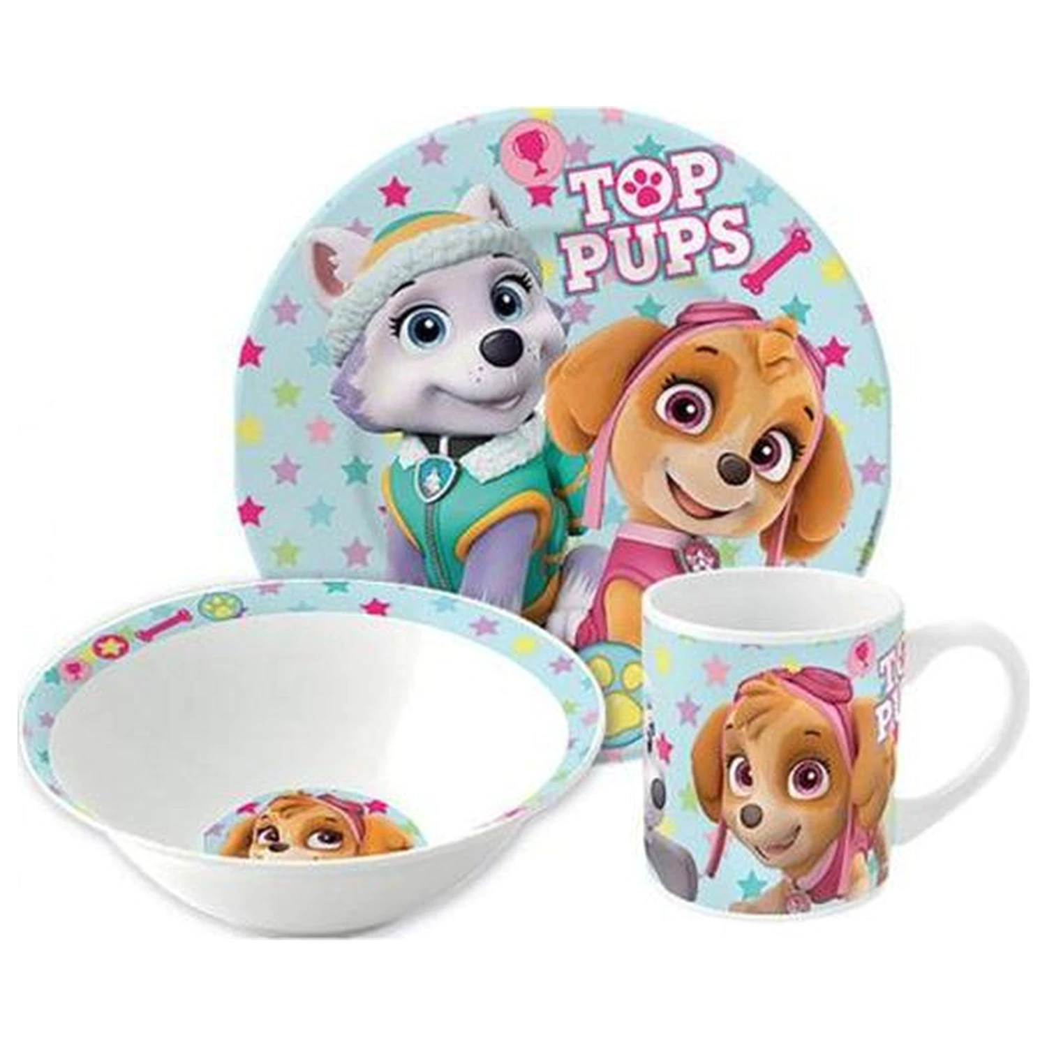 Paw Patrol Girl Stars porcelanasti set jedilnega pribora fotografija izdelka