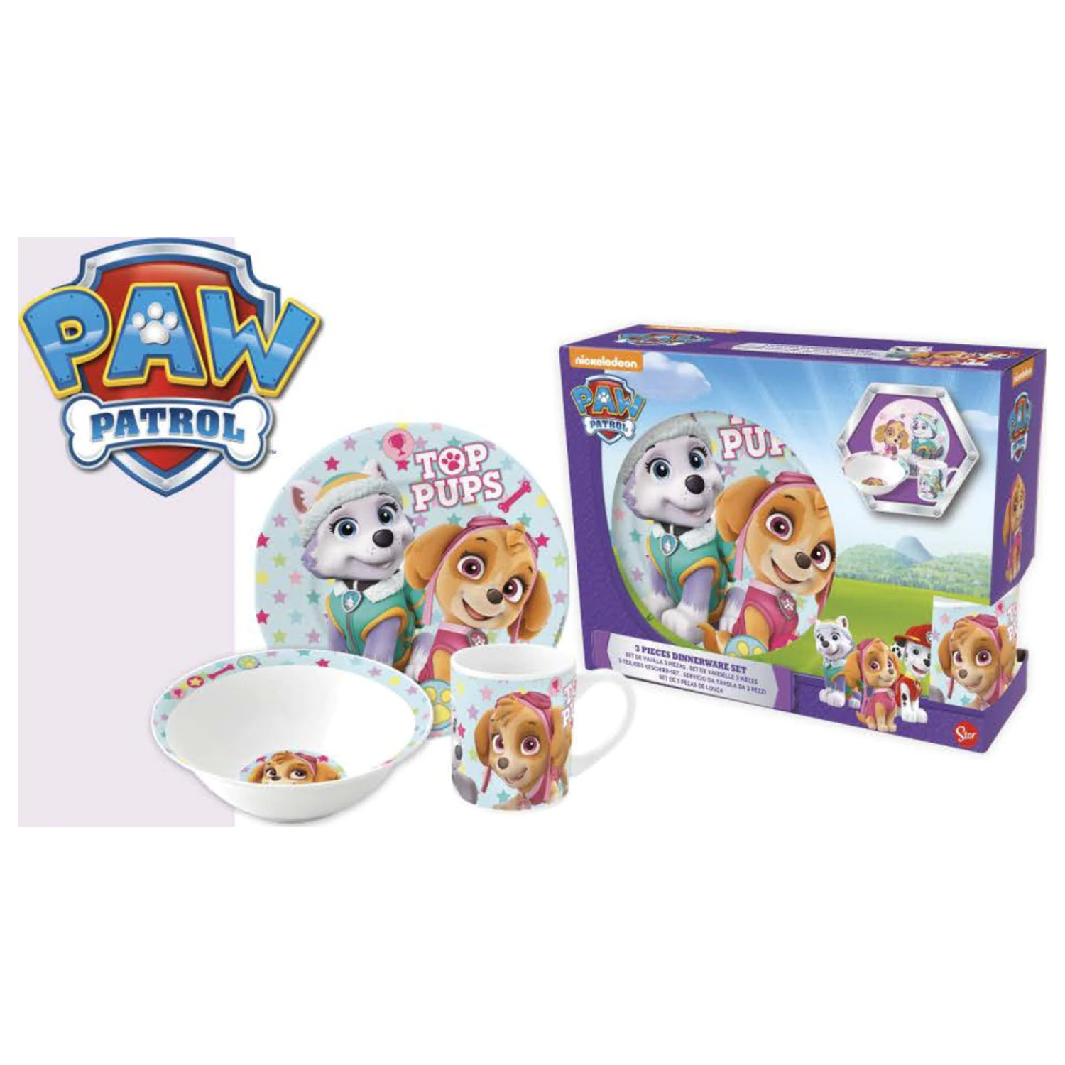 Paw Patrol Girl Stars porcelanasti set jedilnega pribora fotografija izdelka