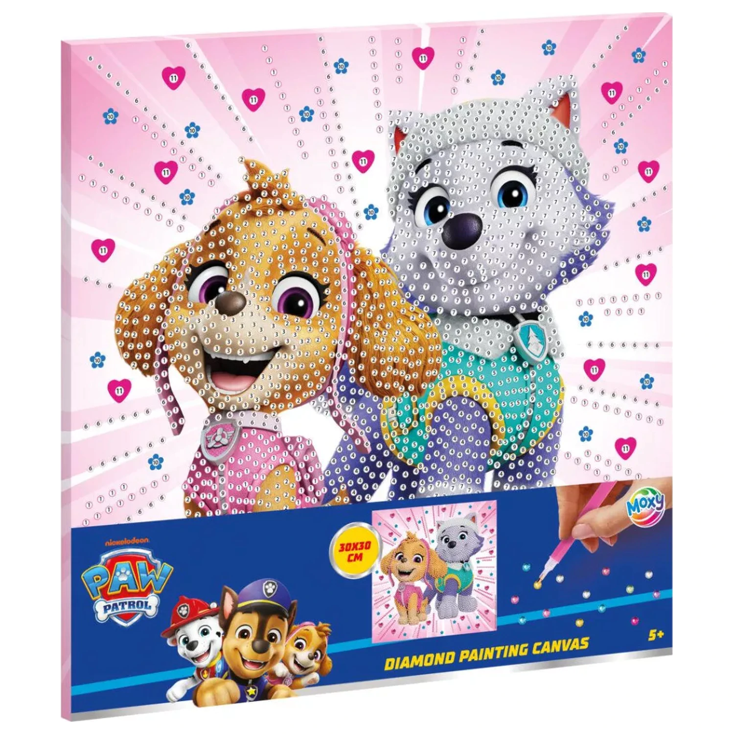 Paw Patrol Girls Power Diamond Painting komplet na platnu 30x30 cm fotografija izdelka
