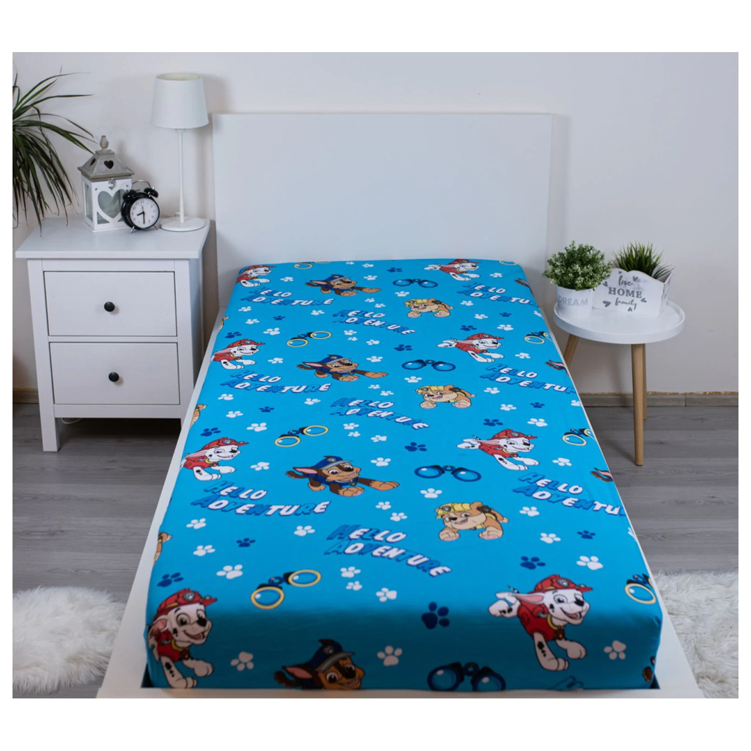 Paw Patrol Hello Adventure prešita rjuha 90x200 cm fotografija izdelka