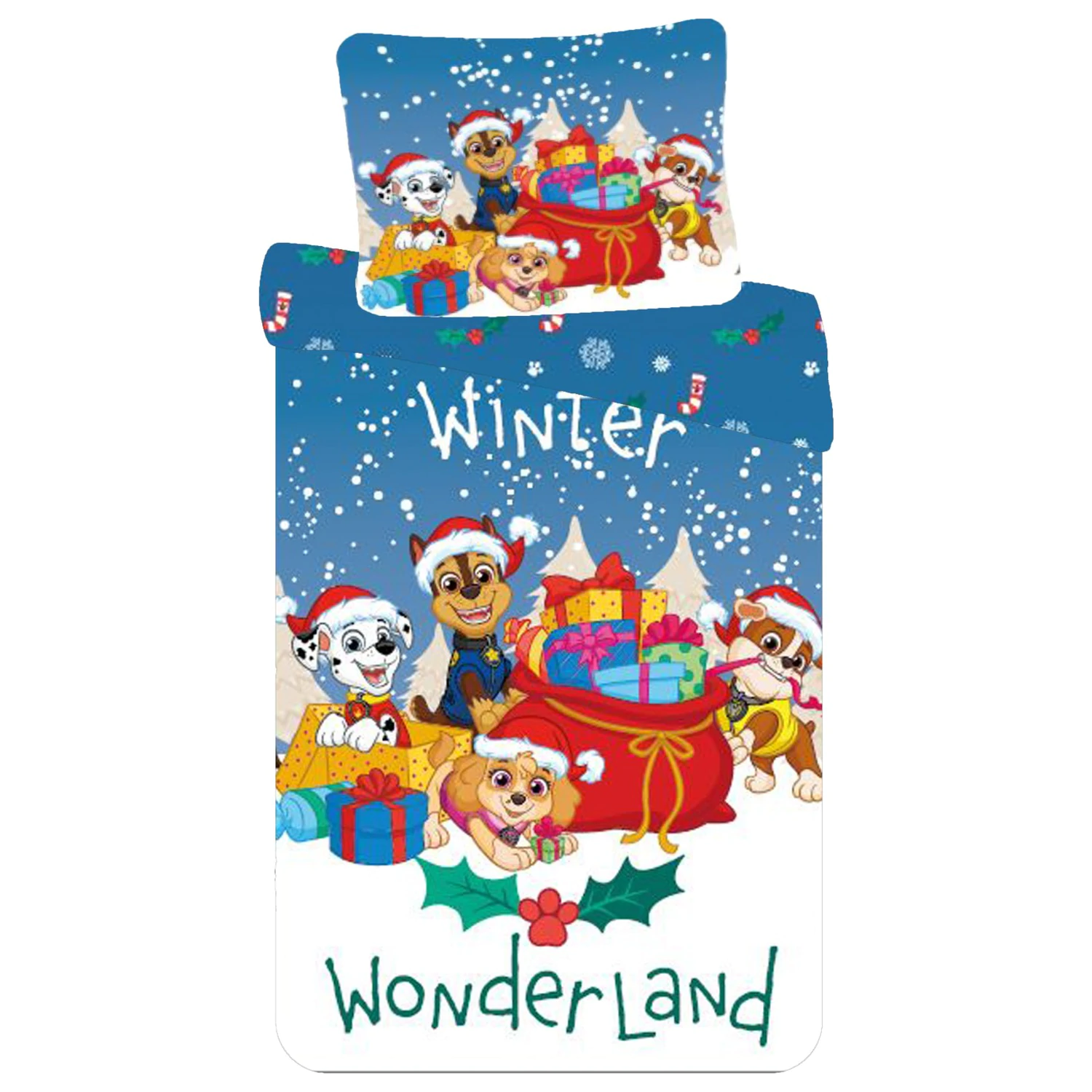 Paw Patrol Holiday Christmas prevleka za odejo fotografija izdelka