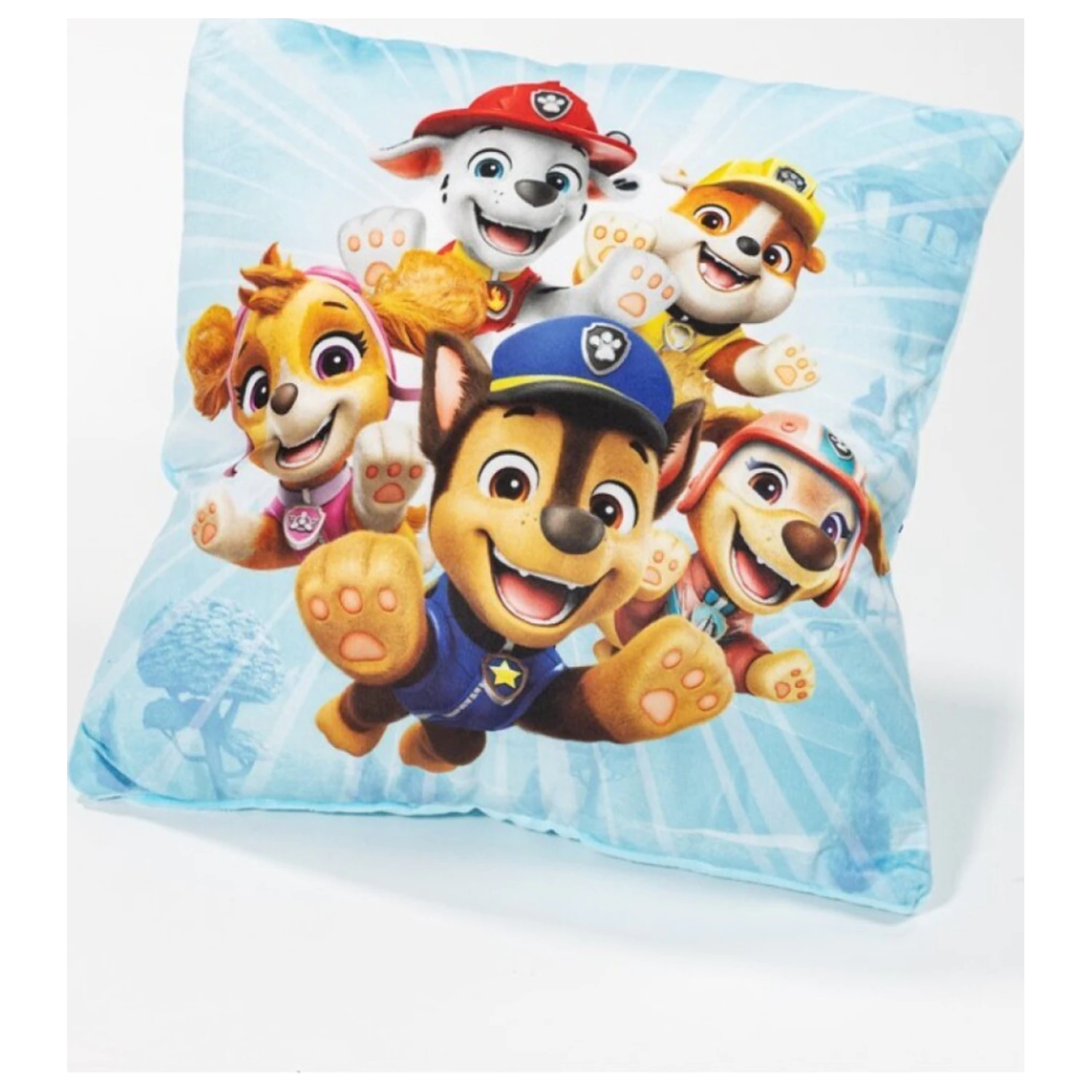 Paw Patrol Let's Go blazina, dekorativna blazina s snemljivo prevleko 35x35 cm fotografija izdelka
