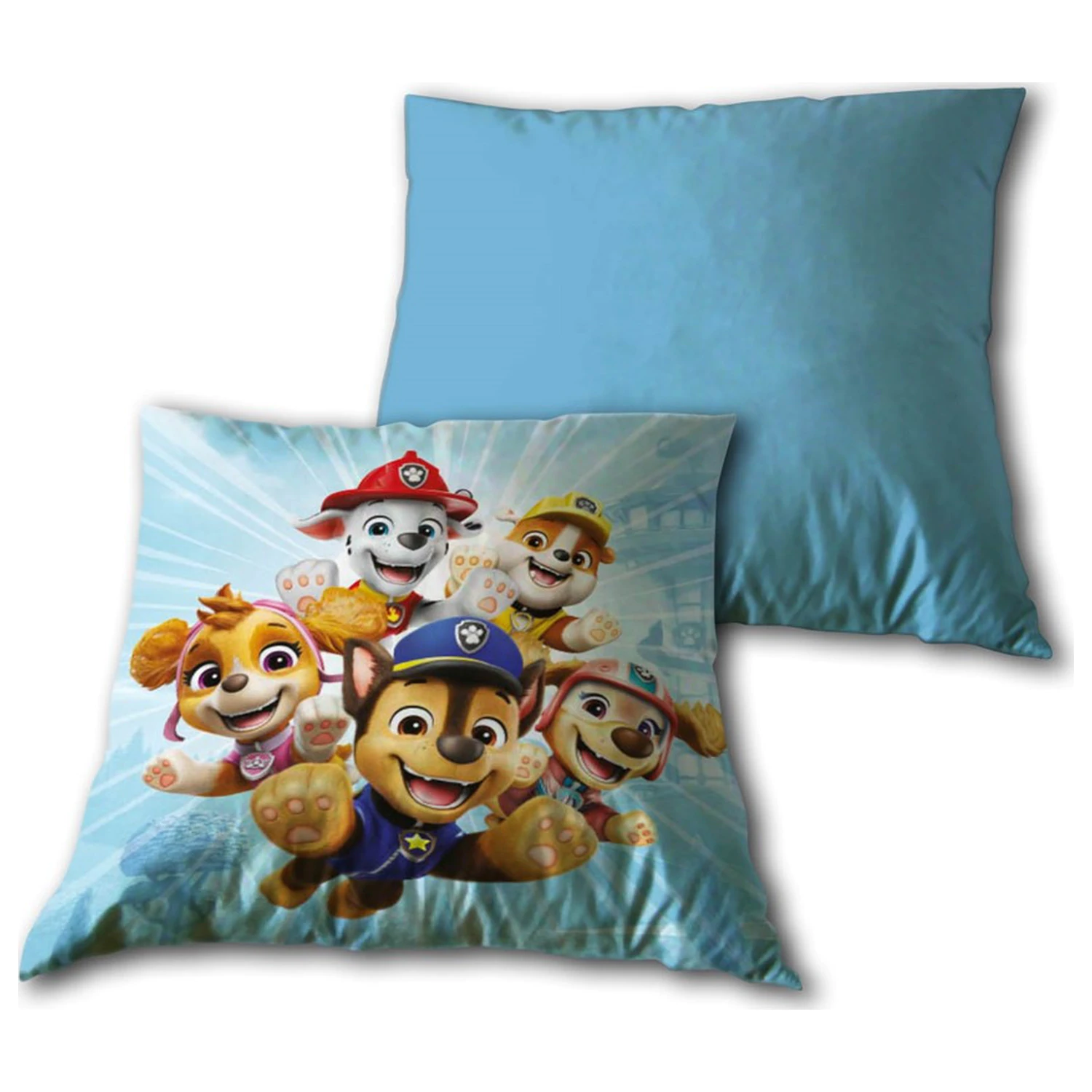 Paw Patrol Let's Go blazina, dekorativna blazina s snemljivo prevleko 35x35 cm fotografija izdelka