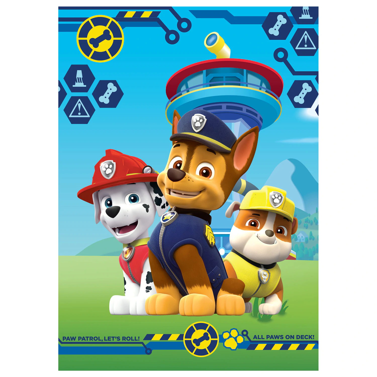 Paw Patrol Paws on Deck odeja iz flisa fotografija izdelka