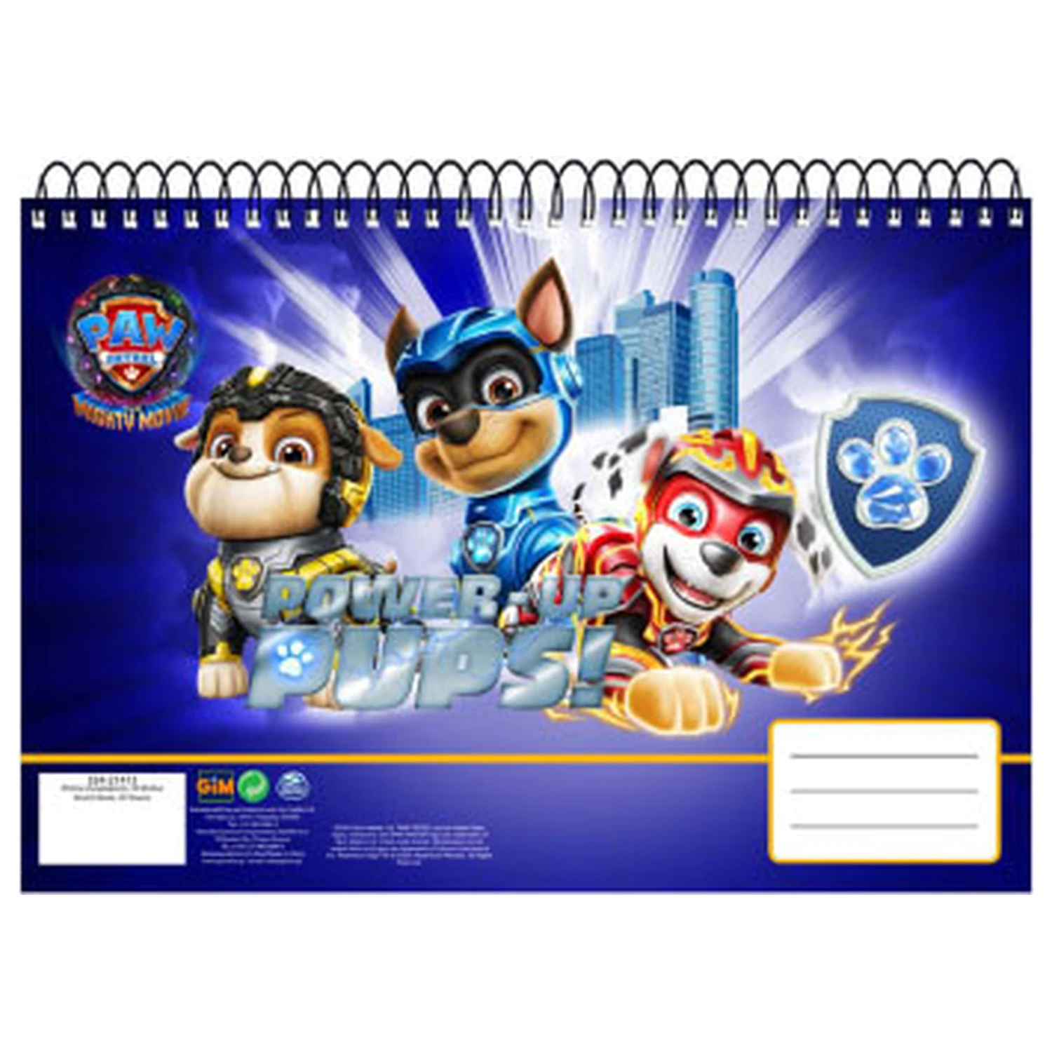 Paw Patrol Power Up A/4 Spiralni skicirni blok, 30 listov fotografija izdelka