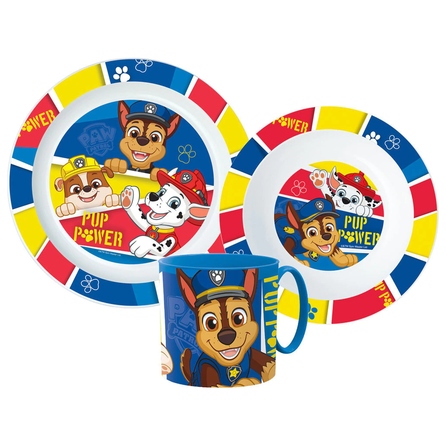 PAW Patrol Pup Power set posode, Micro Plastic set s skodelico fotografija izdelka