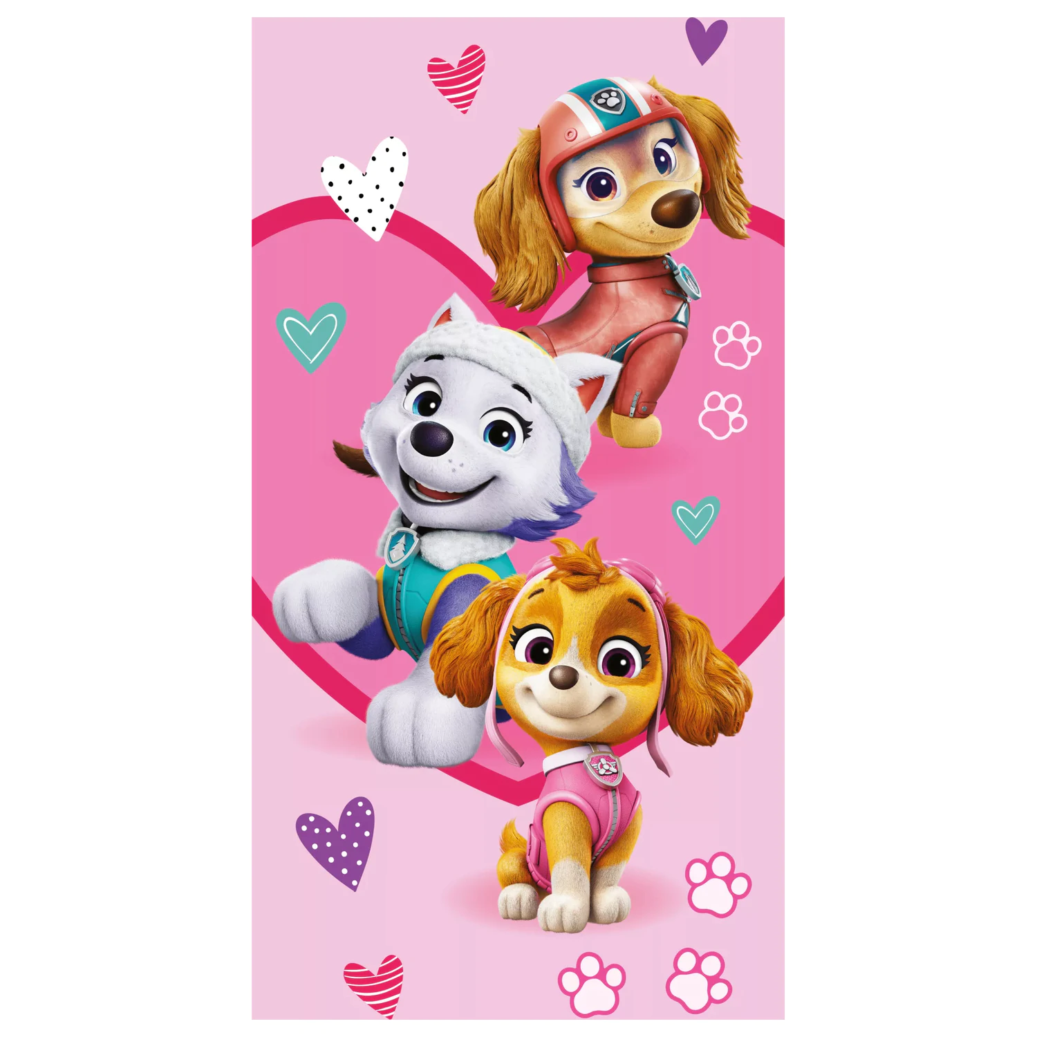 Paw Patrol Puppy Love brisača 70x140cm fotografija izdelka