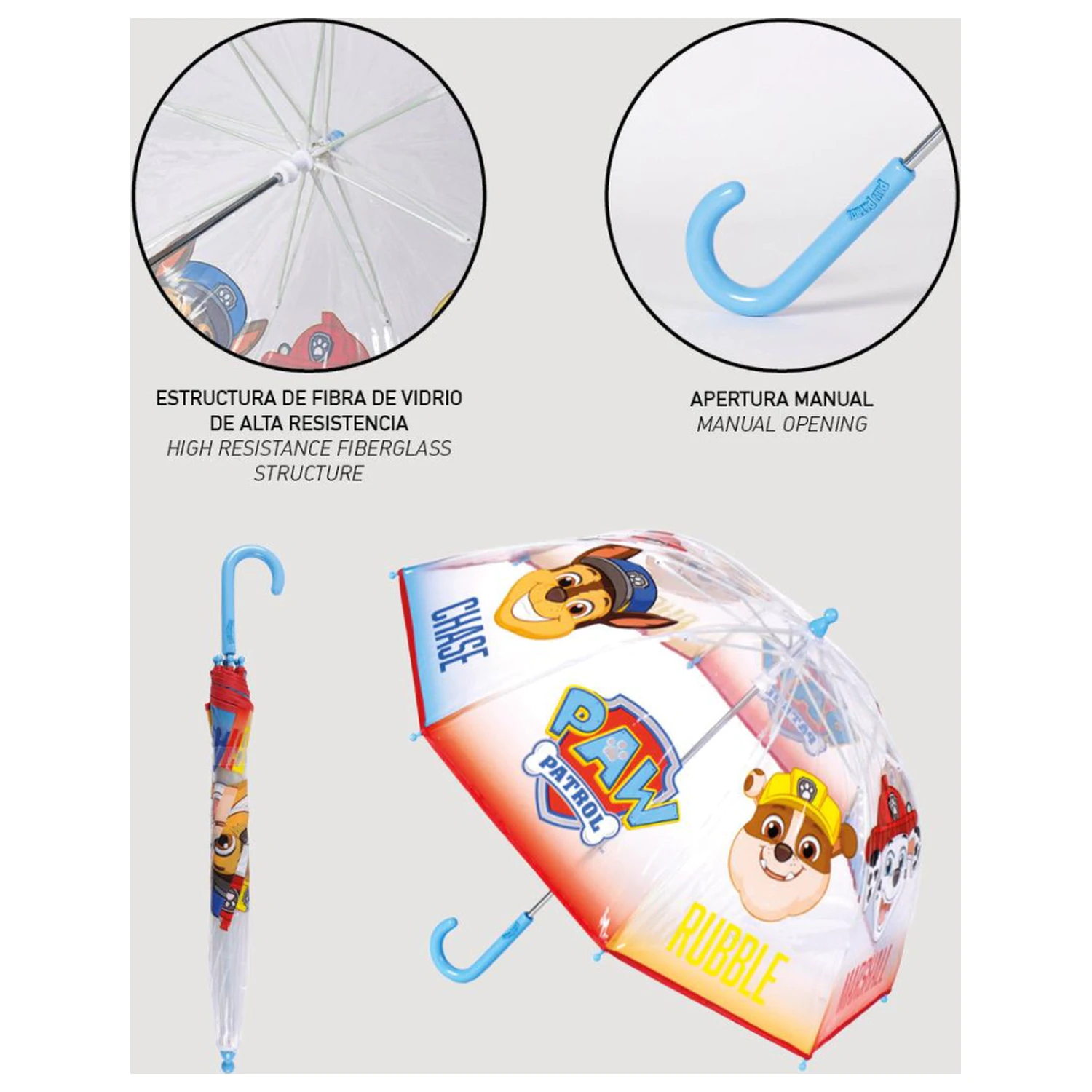 Paw Patrol Rain Guard otroški prozoren dežnik Ø71 cm fotografija izdelka
