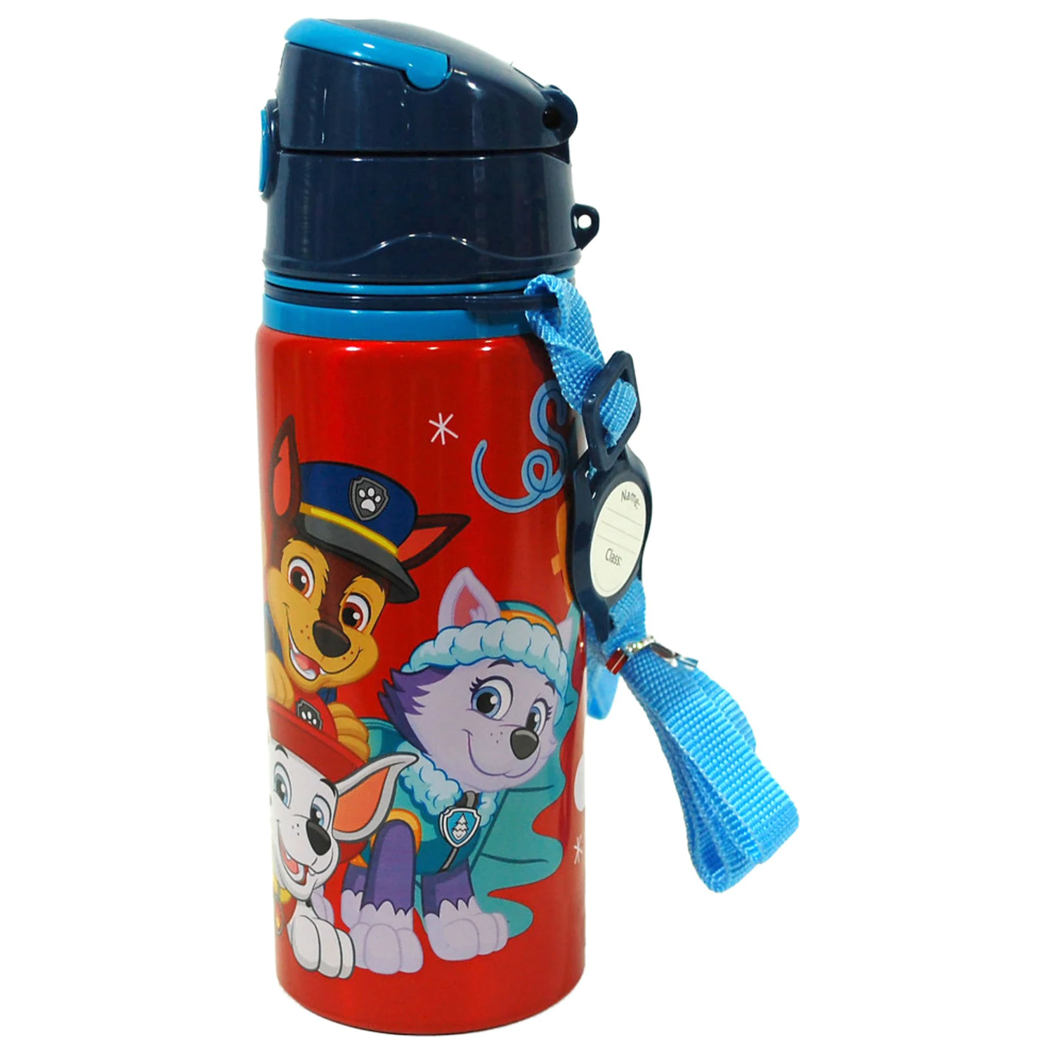 Paw Patrol Red aluminijasta slamica steklenička s kavljem 600 ml fotografija izdelka