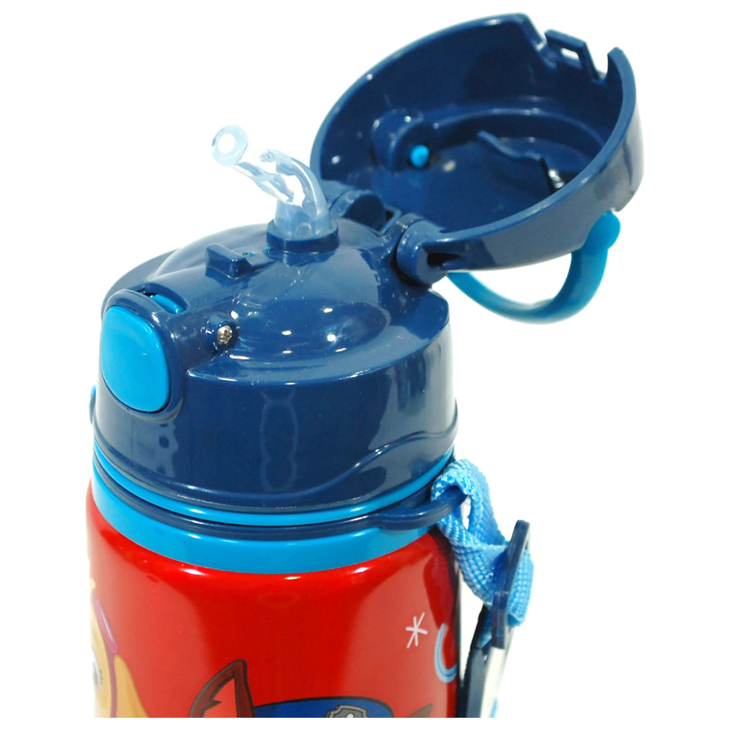 Paw Patrol Red aluminijasta slamica steklenička s kavljem 600 ml fotografija izdelka