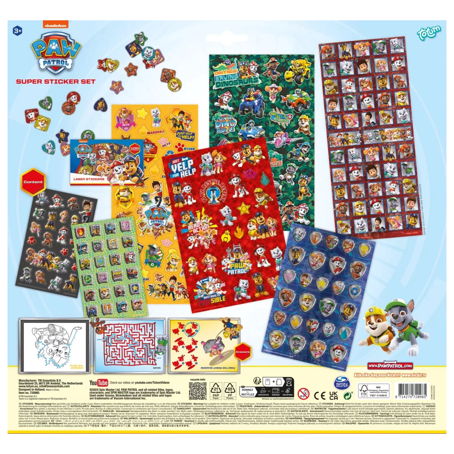 Paw Patrol Rescue Repeat Super set nalepk z igračo fotografija izdelka