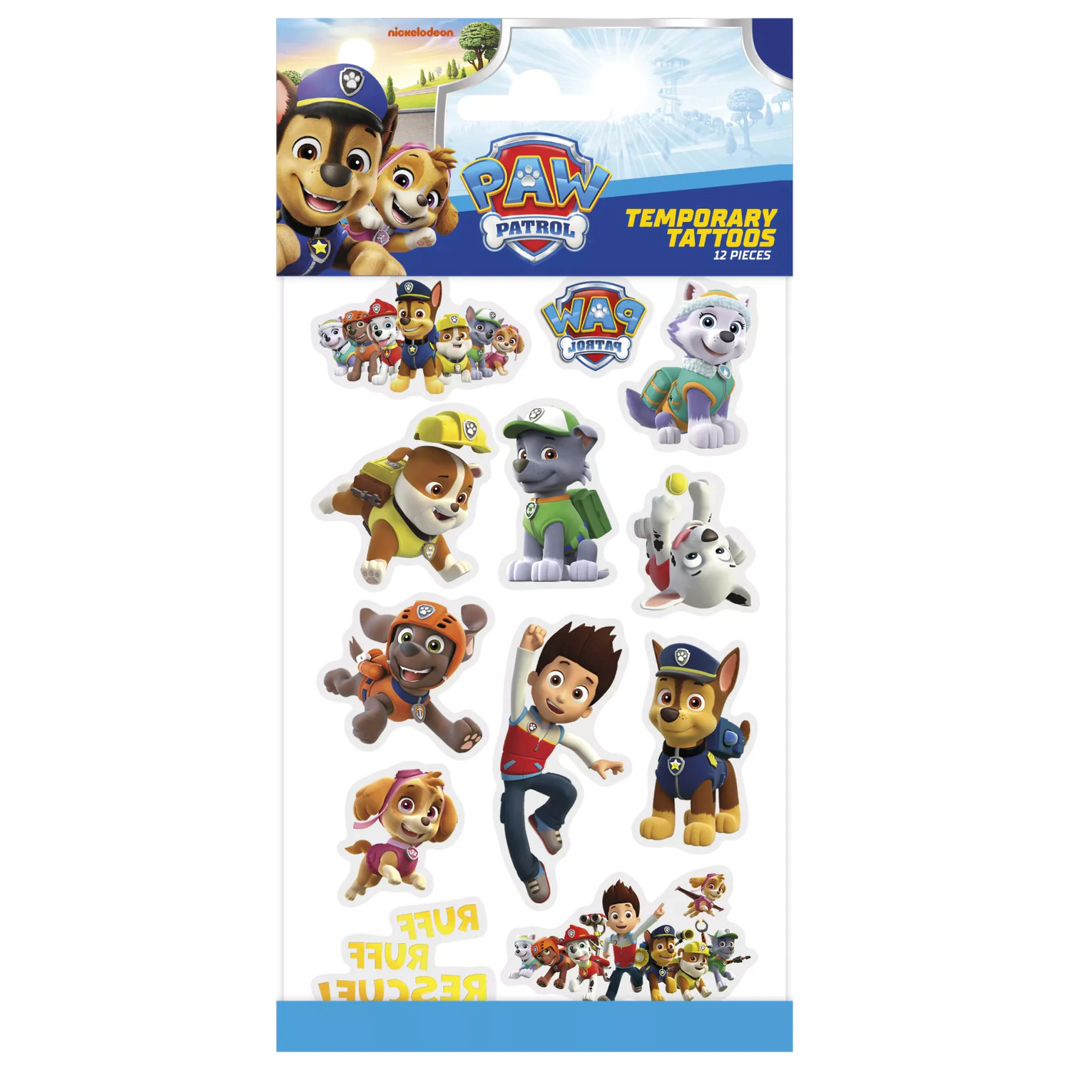 Paw Patrol Rescue Tattoo 12 kos fotografija izdelka
