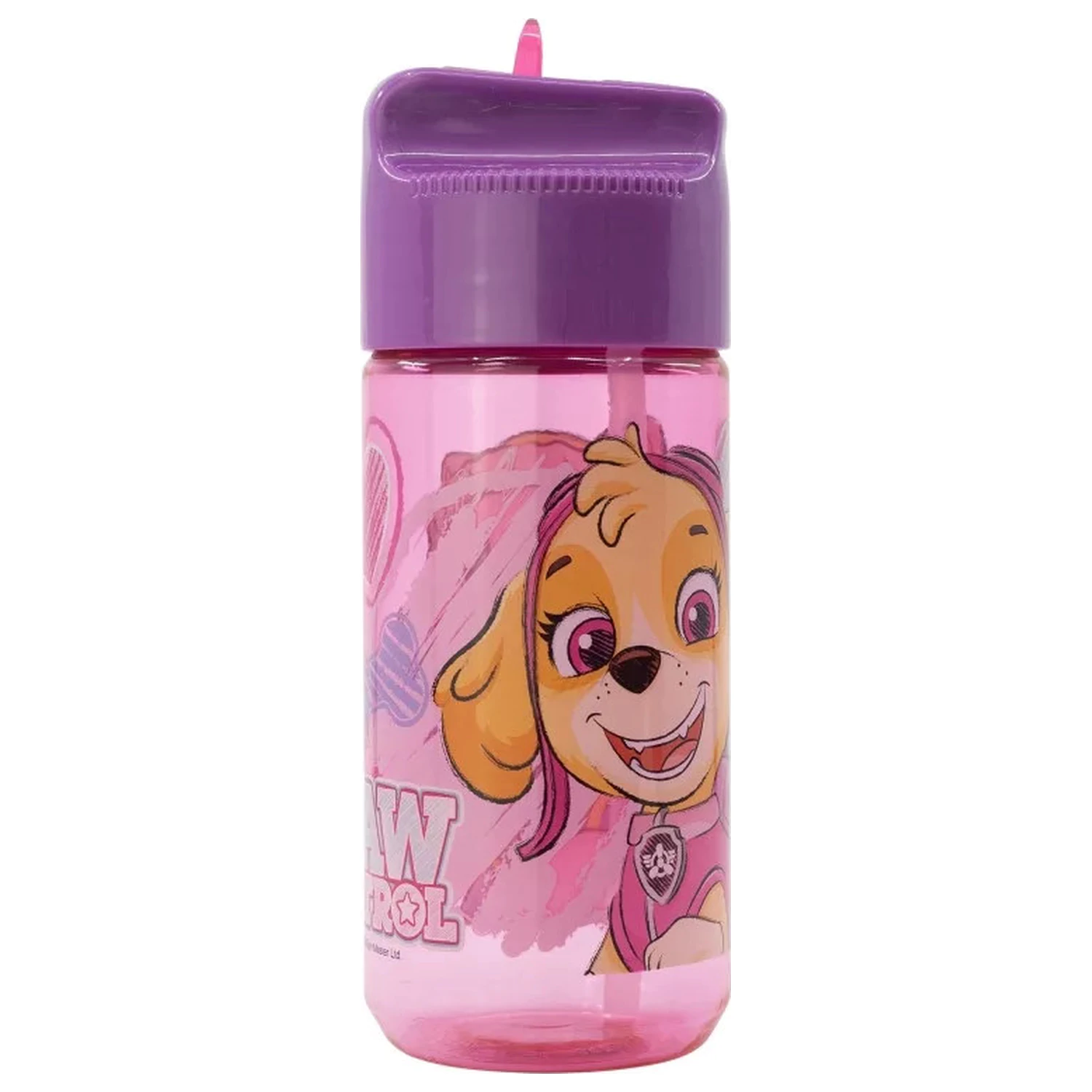 PAW Patrol Sketch Hydro plastična steklenička za vodo s slamico 430 ml fotografija izdelka