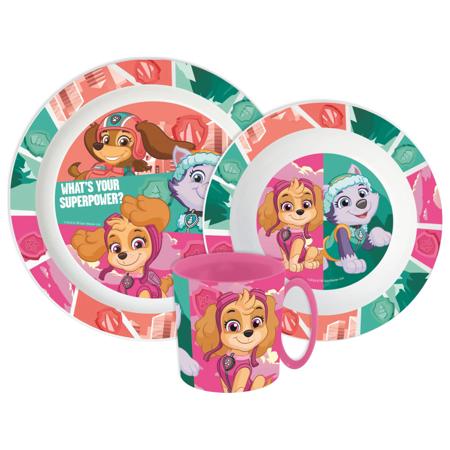 PAW Patrol Superpowers Set posode, Micro Plastic Set s skodelico fotografija izdelka