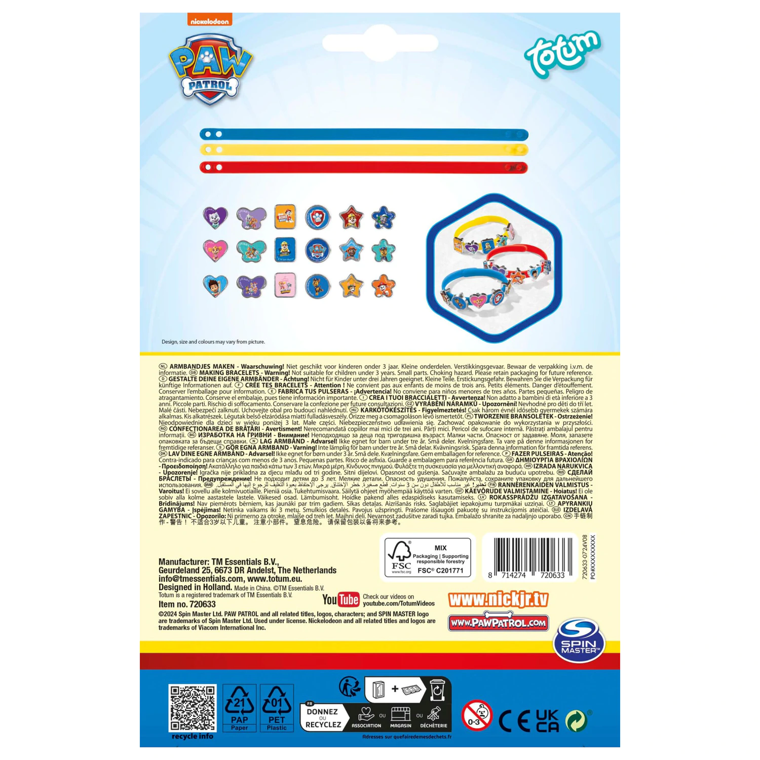 PAW Patrol Team komplet za izdelavo zapestnic fotografija izdelka