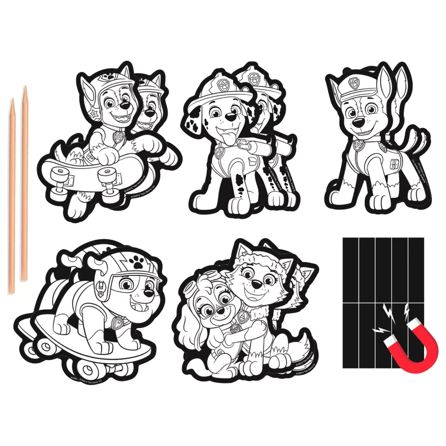 Paw Patrol Team Scratch Art komplet z magnetom fotografija izdelka