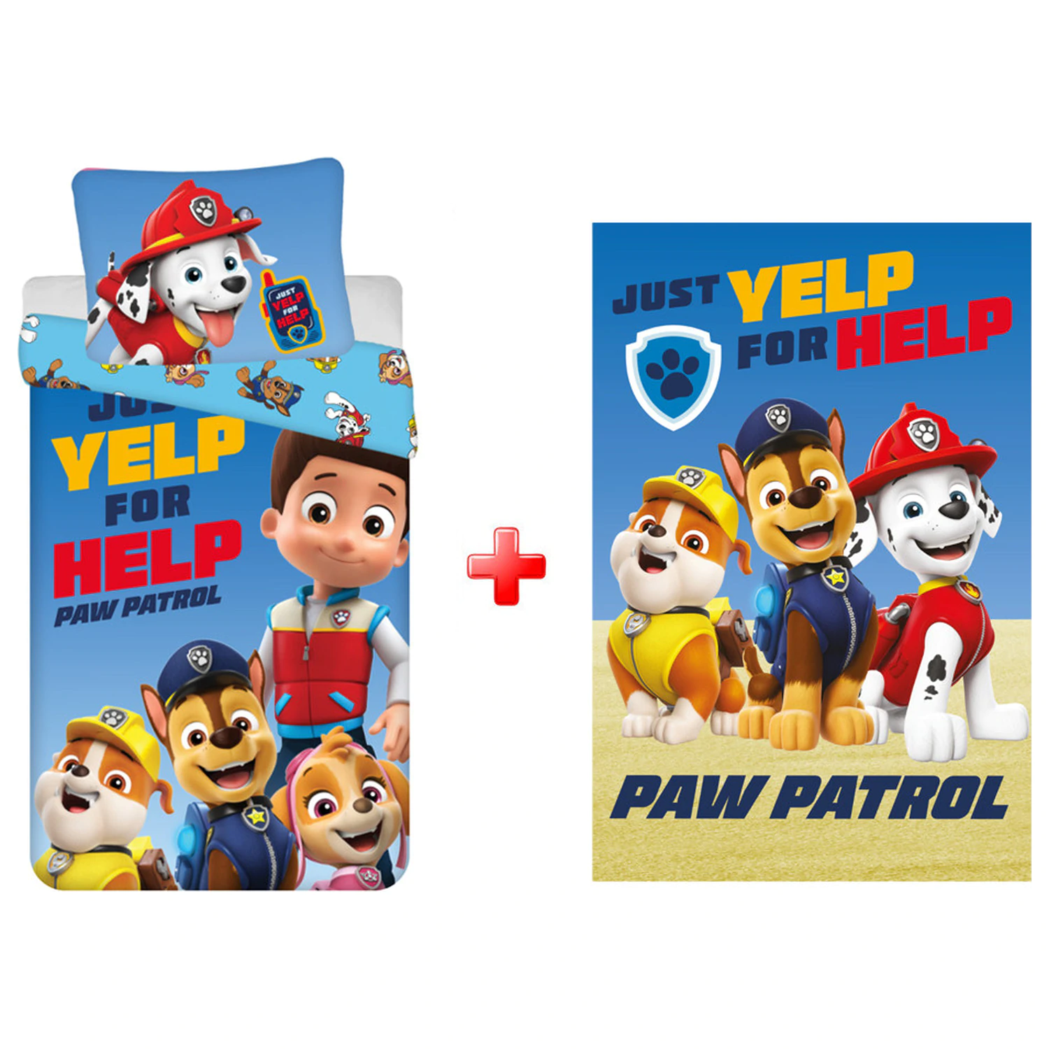 Paw Patrol Yelp Set prevleke za odejo in flis odeje fotografija izdelka
