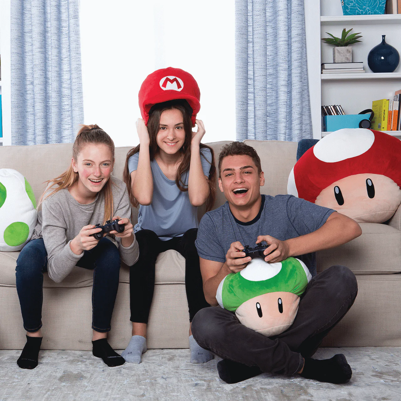 Mario Kart Mocchi-Mocchi plišasta figura 1-Up Goba 36 cm fotografija izdelka