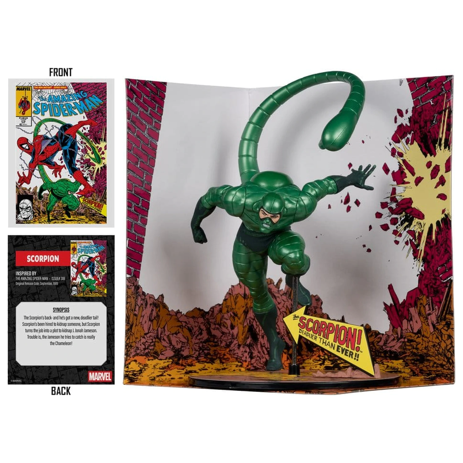 Marvel PVC Kip 1/10 Scorpion (Metallic) (The Amazing Spider-Man #318) (Gold Label) 18 cm fotografija izdelka
