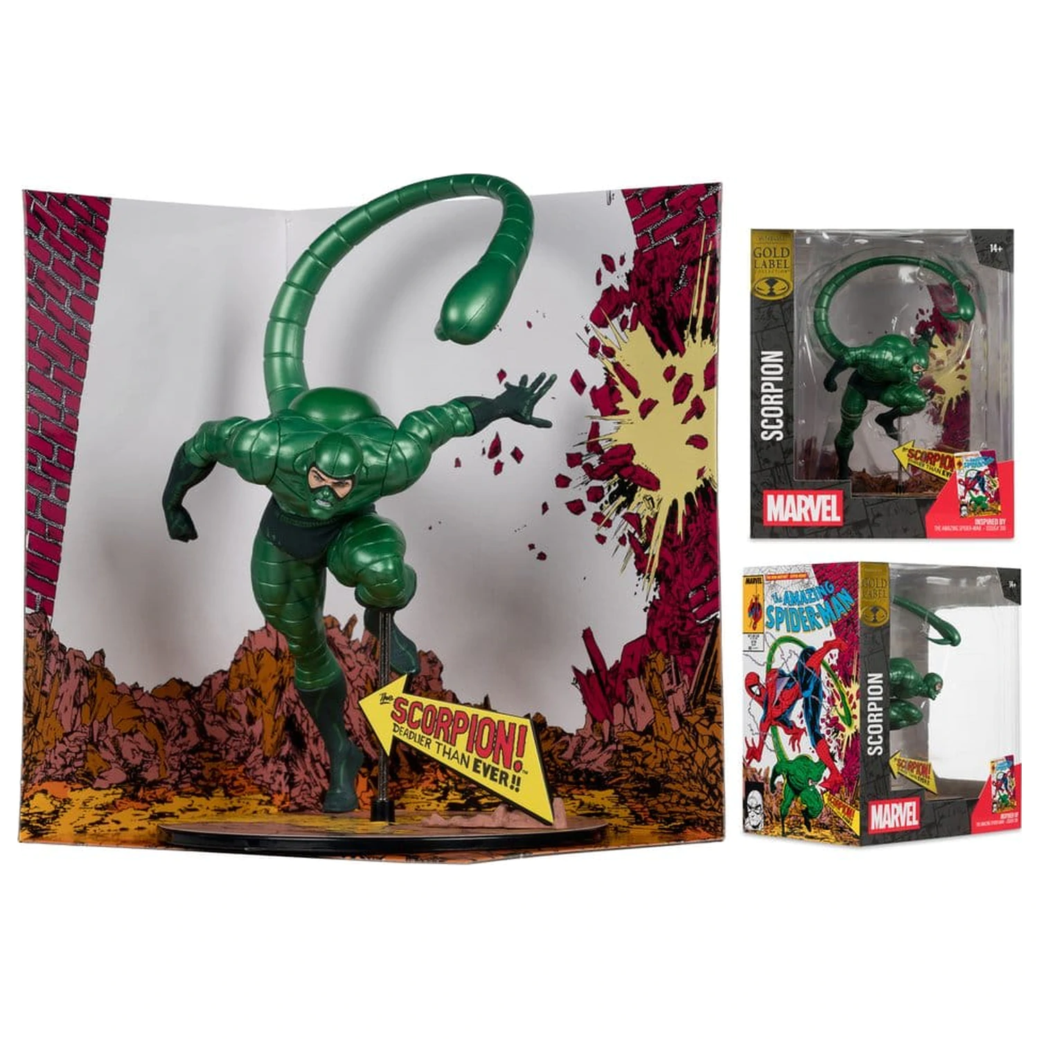 Marvel PVC Kip 1/10 Scorpion (Metallic) (The Amazing Spider-Man #318) (Gold Label) 18 cm fotografija izdelka