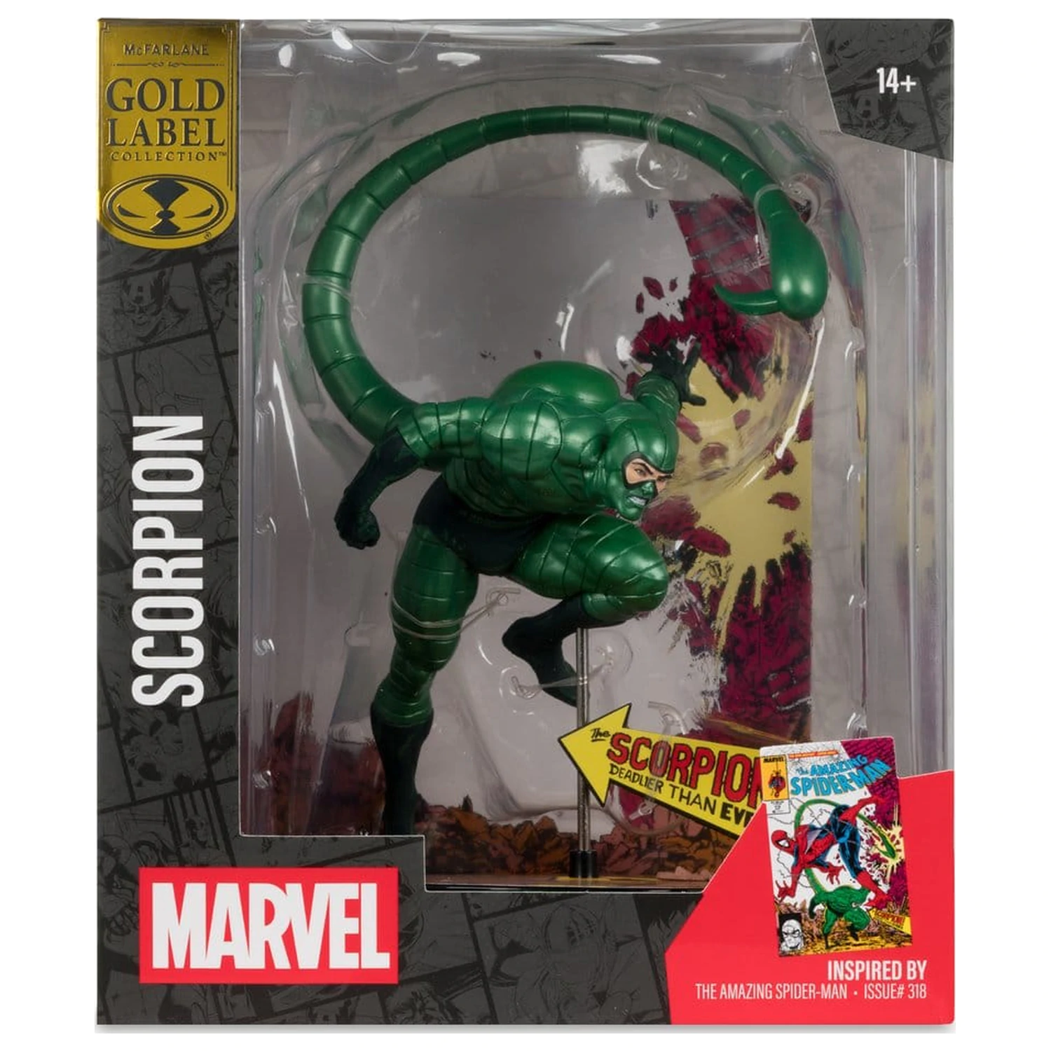 Marvel PVC Kip 1/10 Scorpion (Metallic) (The Amazing Spider-Man #318) (Gold Label) 18 cm fotografija izdelka
