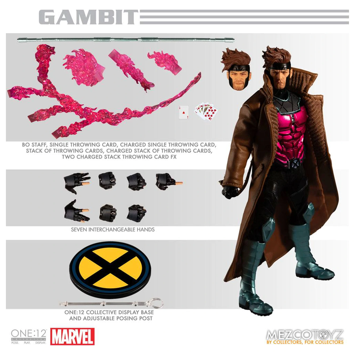 Marvel akcijska figura 1/12 Gambit 17 cm fotografija izdelka