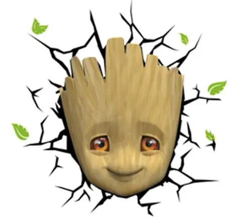 Marvel 3D LED Lučka Baby Groot Face 3D fotografija izdelka