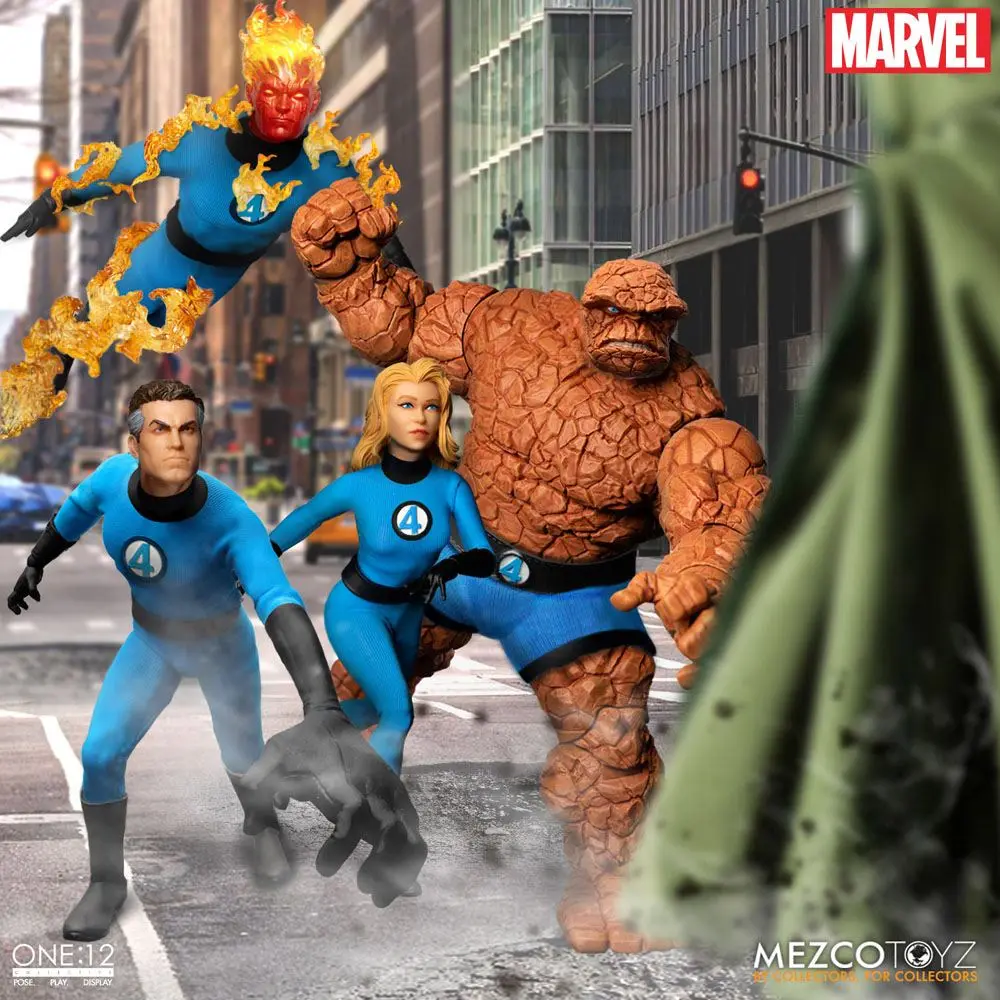 Marvel Akcijske Figure 1/12 Fantastic Four Deluxe Steel Set škatel 16 cm fotografija izdelka