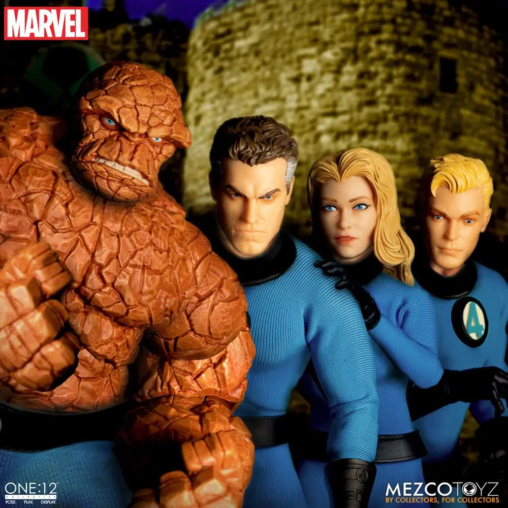 Marvel Akcijske Figure 1/12 Fantastic Four Deluxe Steel Set škatel 16 cm fotografija izdelka