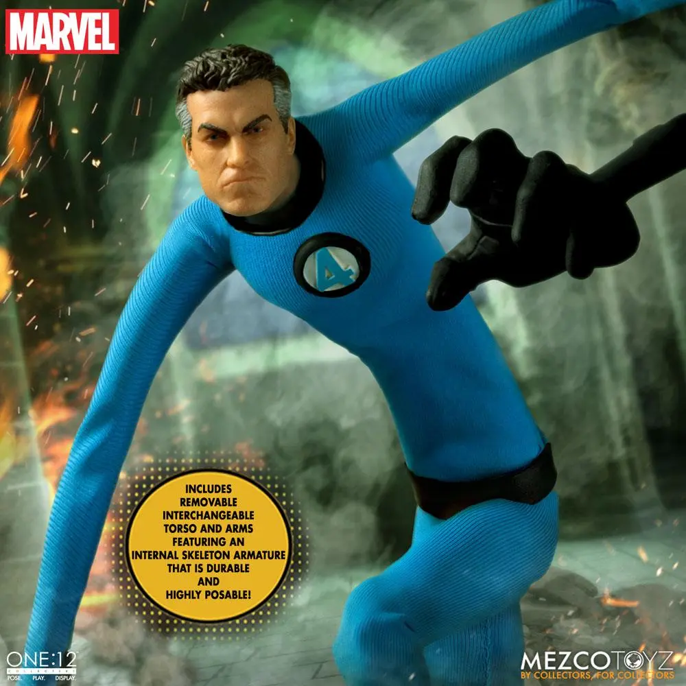 Marvel Akcijske Figure 1/12 Fantastic Four Deluxe Steel Set škatel 16 cm fotografija izdelka