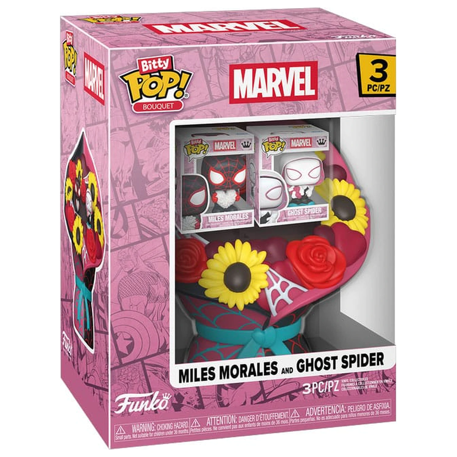 Marvel Bitty Funko POP! Šopek Vinyl Figure 2-Pak Miles Morales & Ghost Spider (Valentine) fotografija izdelka