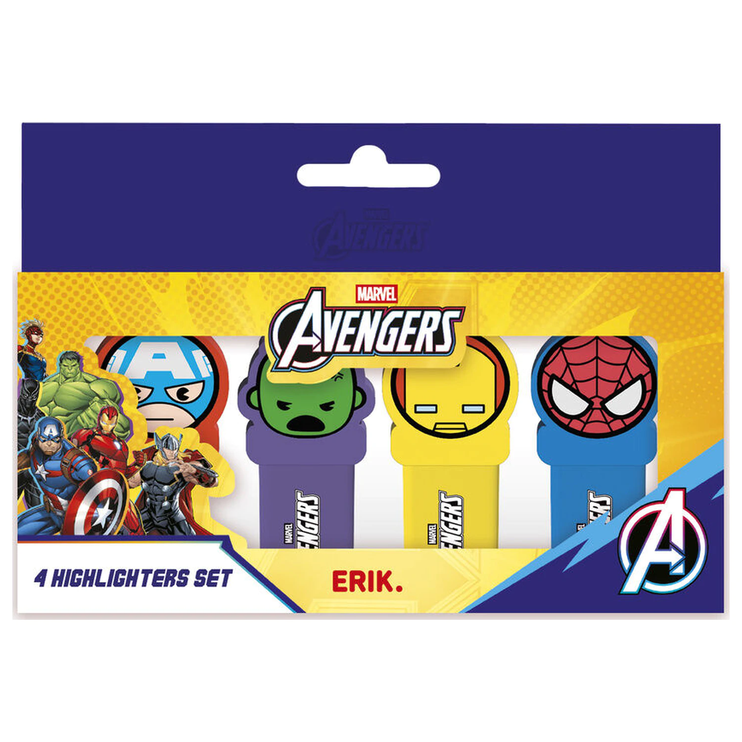 Marvel Avengers set 4 markerjev s pokrovčkom fotografija izdelka