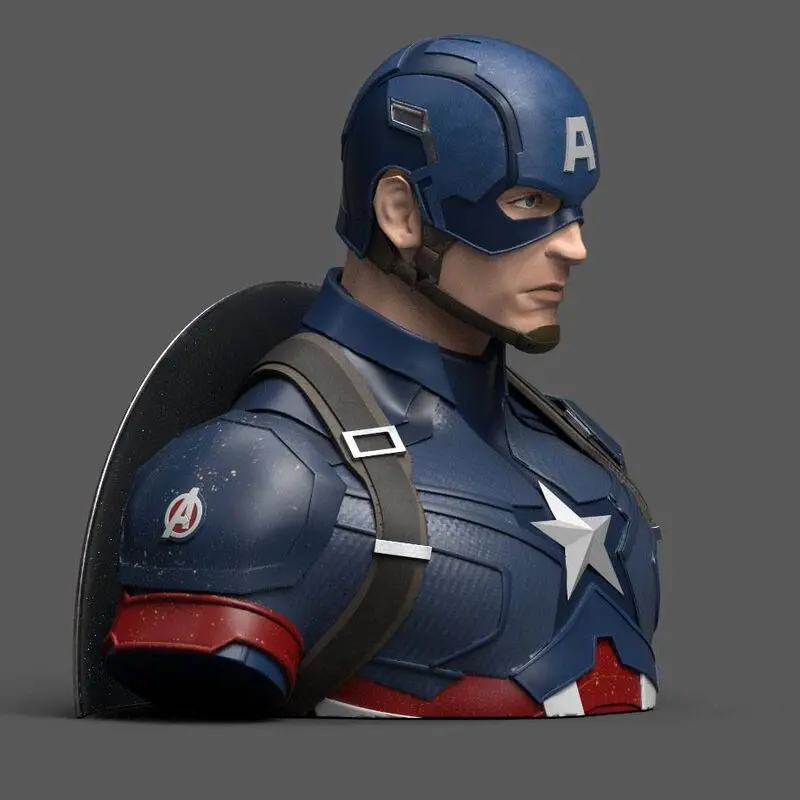 Marvel Avengers Endgame Captain America škatla za denar doprsni kip 20 cm fotografija izdelka