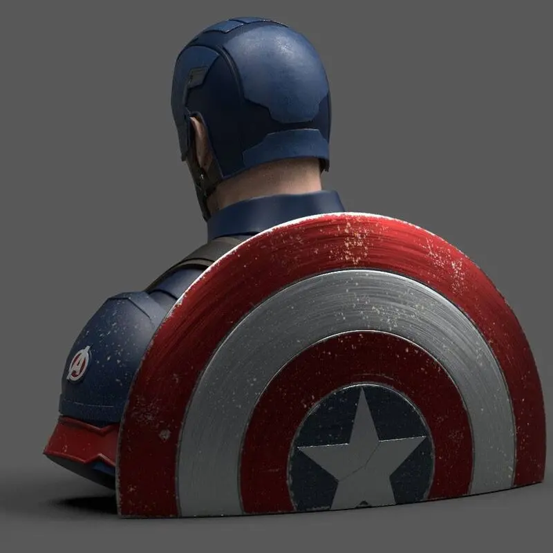 Marvel Avengers Endgame Captain America škatla za denar doprsni kip 20 cm fotografija izdelka