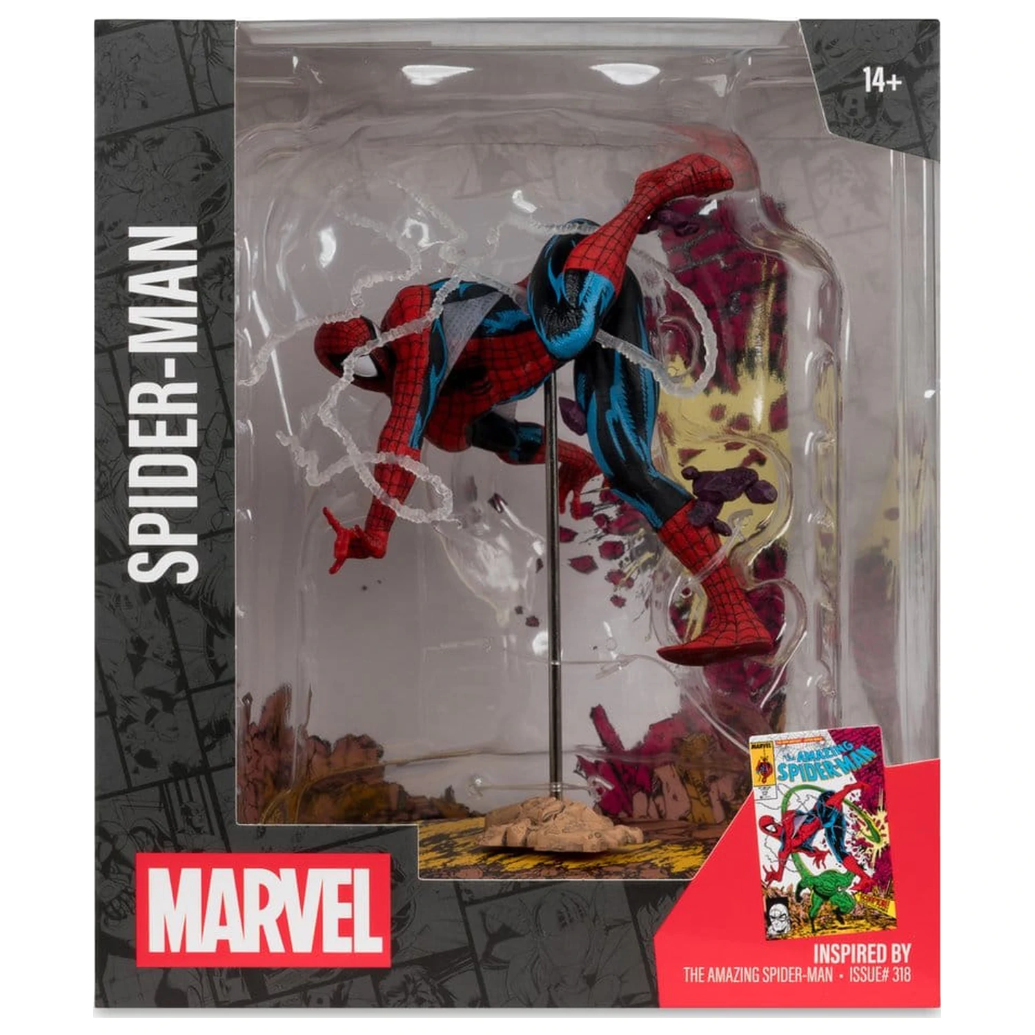 Marvel Collection PVC Figura 1/10 Spider-Man (The Amazing Spider-Man #318) 17 cm fotografija izdelka
