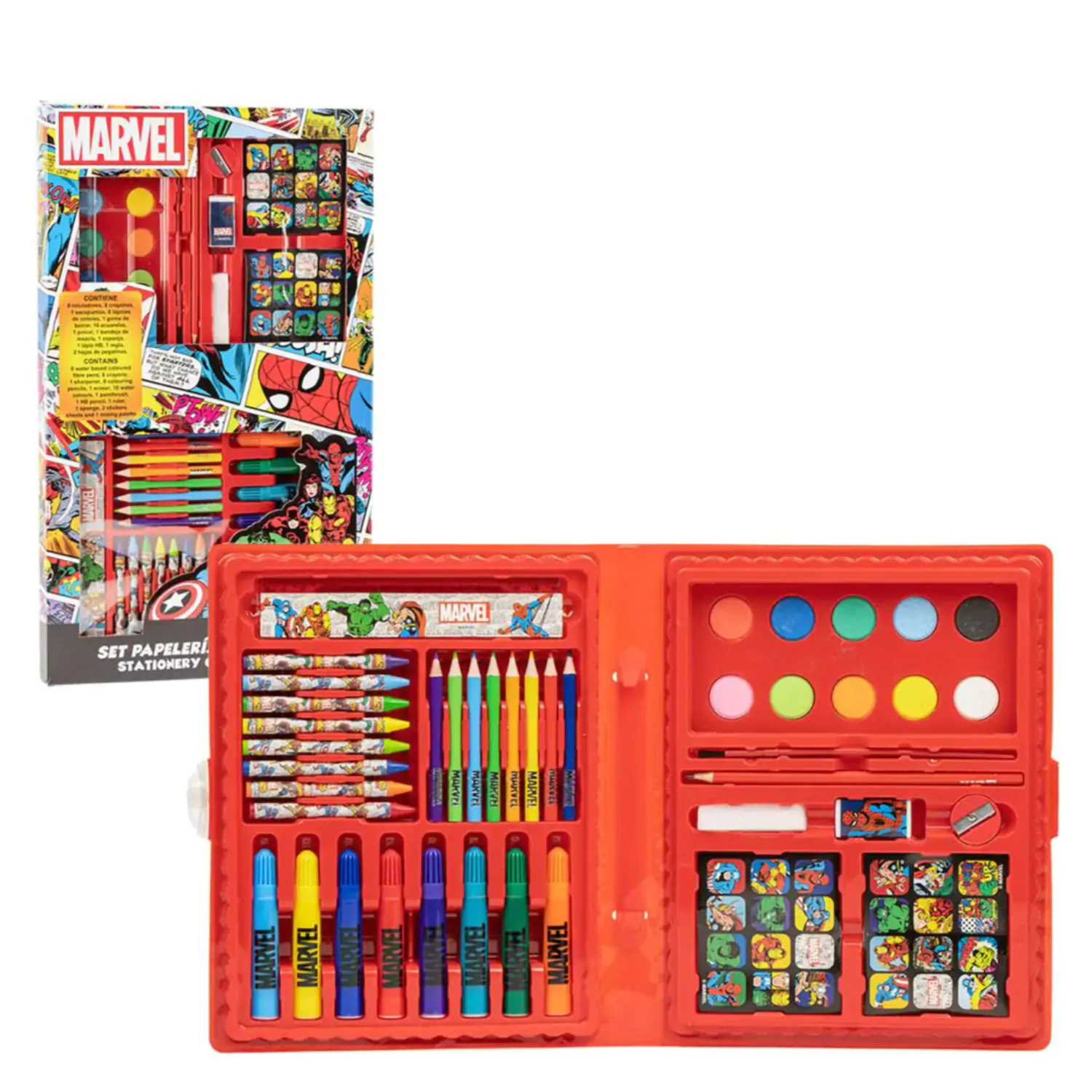 Marvel barvni set pisarniškega materiala fotografija izdelka