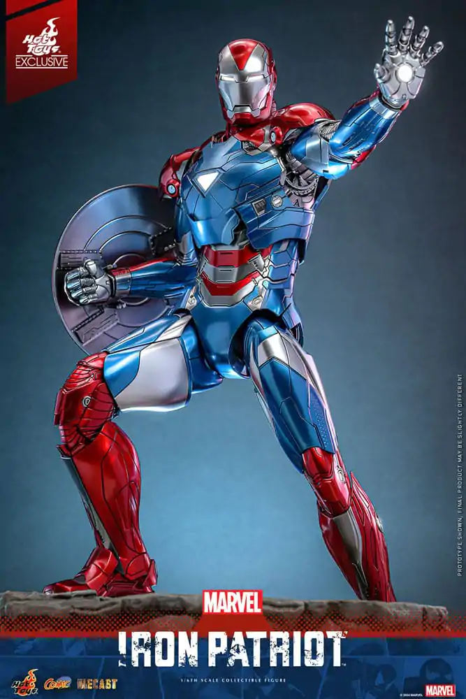 Marvel Comic Diecast Masterpiece akcijska figura 1/6 Iron Patriot Hot Toys Exclusive 32 cm fotografija izdelka