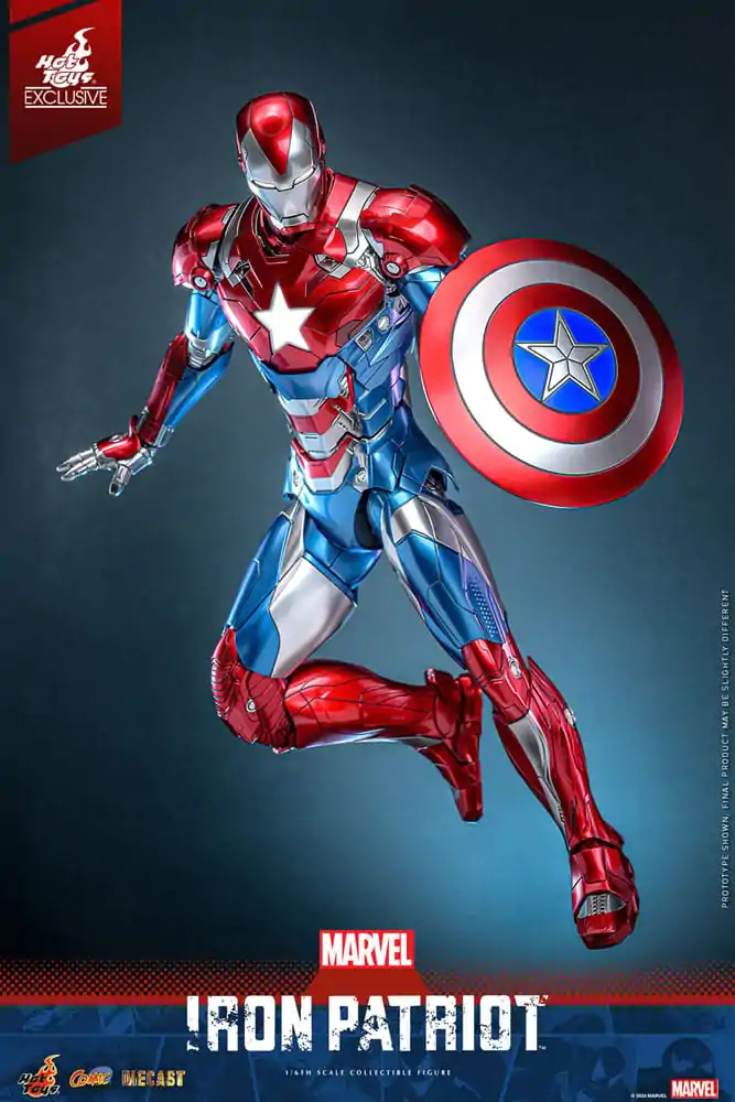 Marvel Comic Diecast Masterpiece akcijska figura 1/6 Iron Patriot Hot Toys Exclusive 32 cm fotografija izdelka