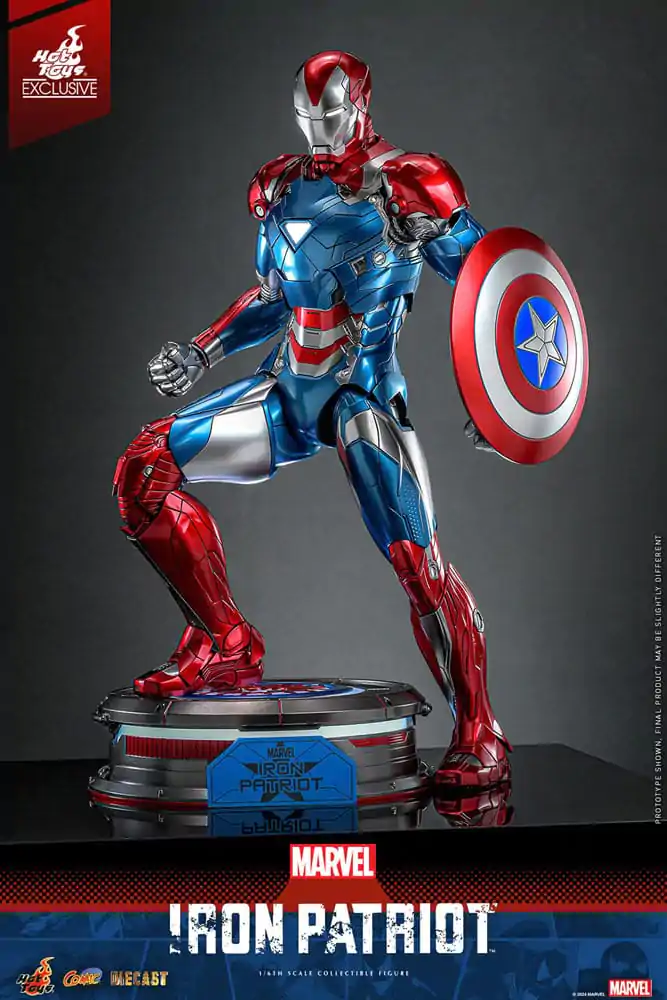 Marvel Comic Diecast Masterpiece akcijska figura 1/6 Iron Patriot Hot Toys Exclusive 32 cm fotografija izdelka