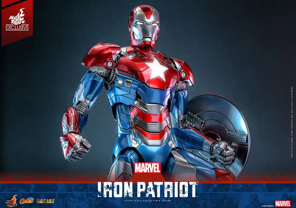 Marvel Comic Diecast Masterpiece akcijska figura 1/6 Iron Patriot Hot Toys Exclusive 32 cm fotografija izdelka