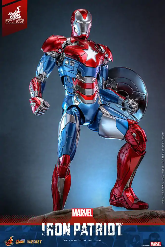 Marvel Comic Diecast Masterpiece akcijska figura 1/6 Iron Patriot Hot Toys Exclusive 32 cm fotografija izdelka