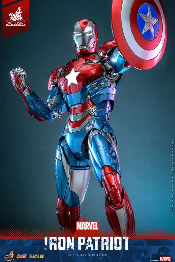 Marvel Comic Diecast Masterpiece akcijska figura 1/6 Iron Patriot Hot Toys Exclusive 32 cm fotografija izdelka