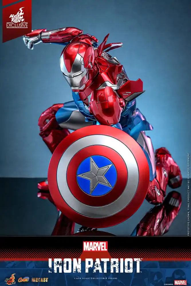 Marvel Comic Diecast Masterpiece akcijska figura 1/6 Iron Patriot Hot Toys Exclusive 32 cm fotografija izdelka